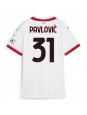 Billige AC Milan Strahinja Pavlovic #31 Bortedrakt Dame 2024-25 Kortermet